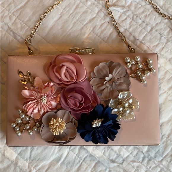 Milisente Handbags - Floral Embellished Evening Bag/Clutch
